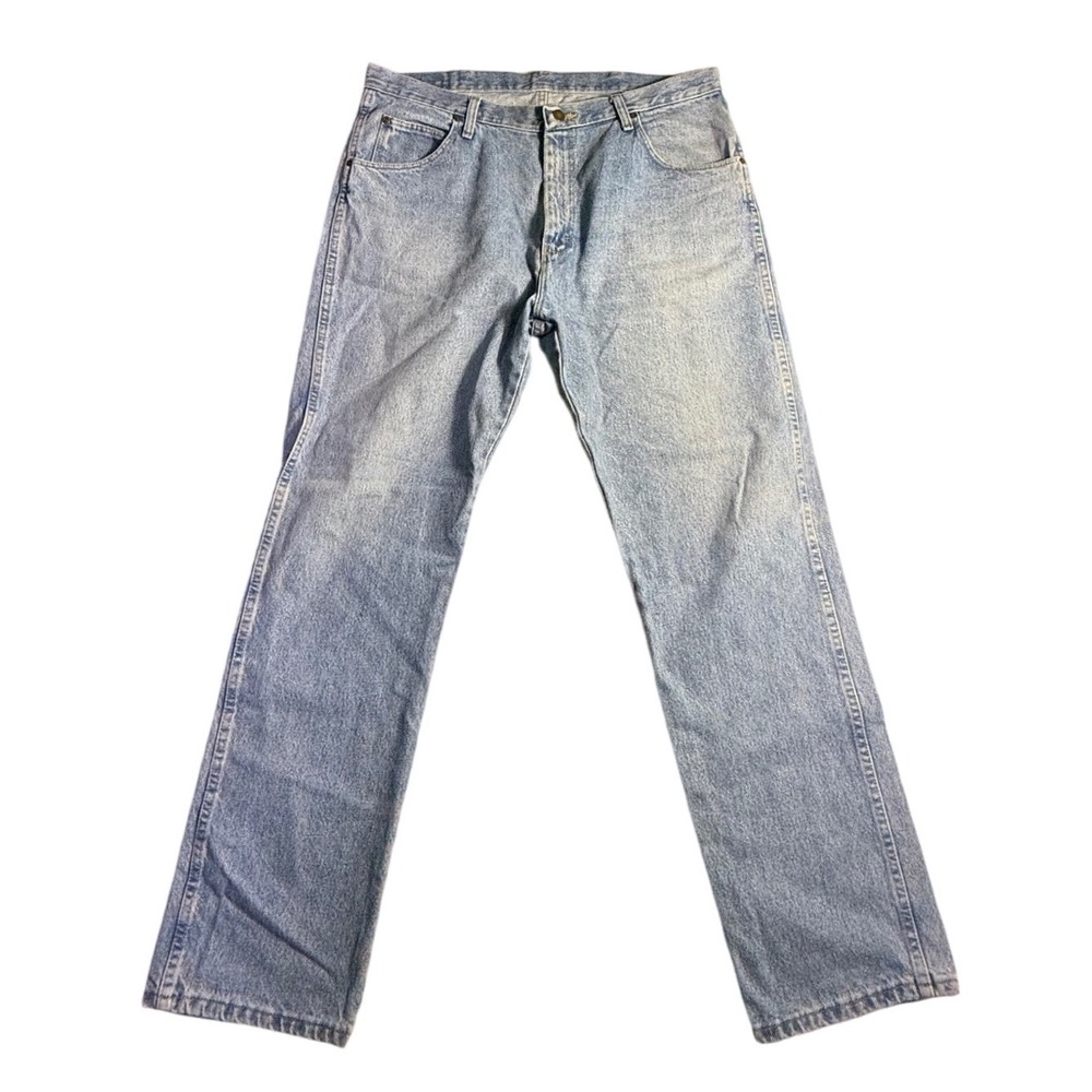 Wrangler Regular Fit Light Wash Blue Denim Jeans 96501SL Mens 38x32-2239